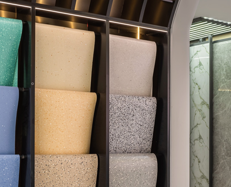 AIDA interior materials display